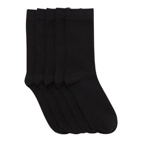 H&H Women's Plain Crew Socks 5 Pack