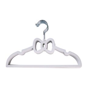 Living & Co Kids Flocked Coat Hangers White 10 Pack