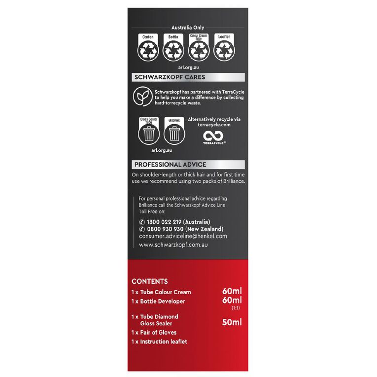 Schwarzkopf Brilliance Hair Colour Cashmere Red 42, , hi-res