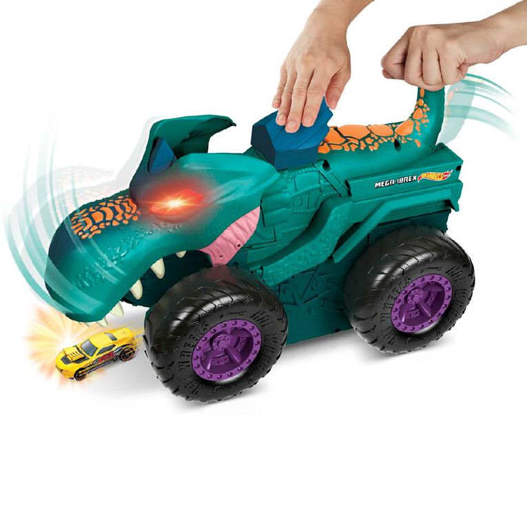 Hot Wheels Monster Trucks Car Chompin Mega T-Rex, , hi-res