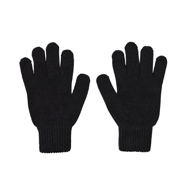 H&H Adults' Full Finger Touchscreen Gloves, Black, hi-res