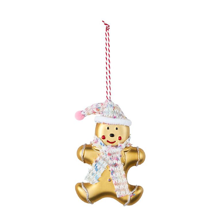 Wonderland Fun Festive Gingerbread Man Christmas Decoration Assorted, , hi-res
