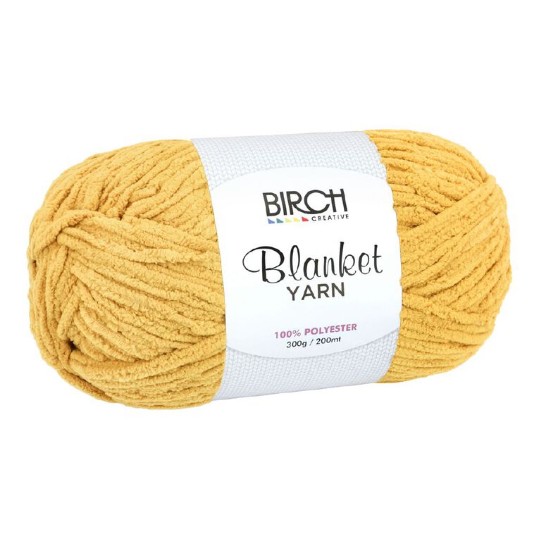 Birch Blanket Yarn 100% Polyester 300G Mustard, , hi-res