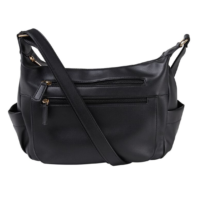 H&H Crossbody Compartment Handbag, Black, hi-res