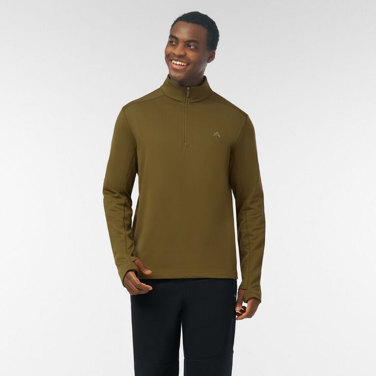 Active Intent Men's 1/4 Zip Sweatshirt, Green Dark, hi-res