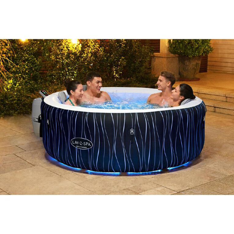 Bestway Lay-Z-Spa Hollywood Luxe Air Jet Spa 6 Black Waves, , hi-res