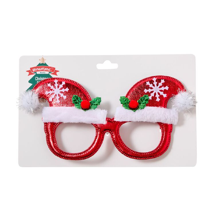 Wonderland Novelty Christmas Glasses Assorted, , hi-res
