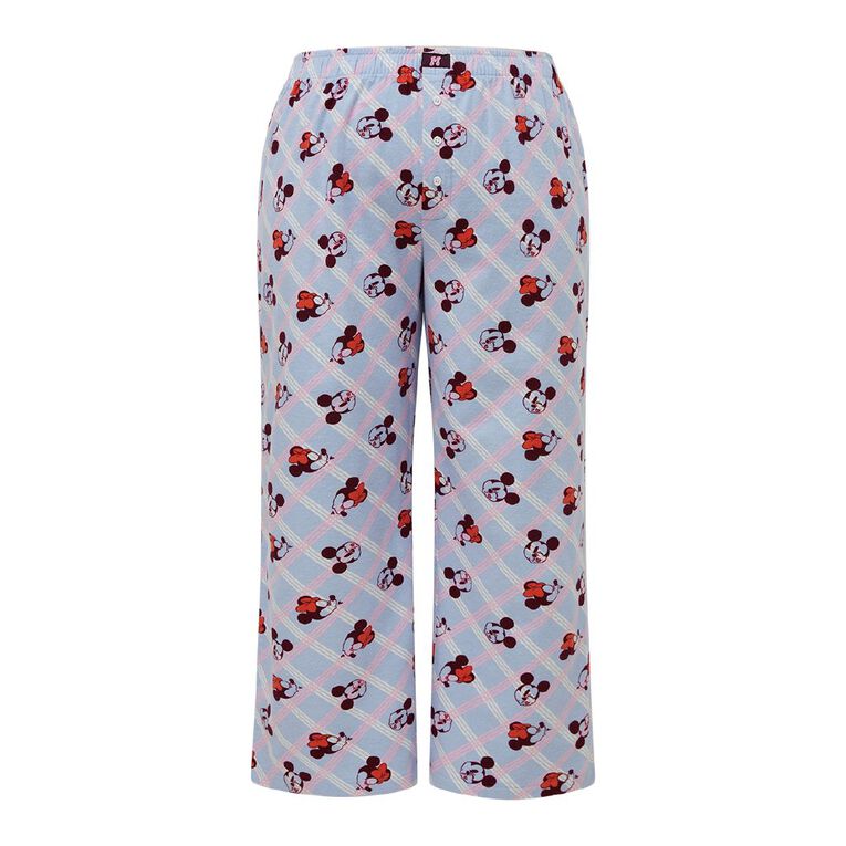 Minnie Mouse Women's Plus Size Flannel Pants, Blue Light, hi-res
