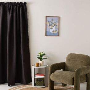 Living & Co Sienna Curtains Black 150-230cm Wide/205cm Drop