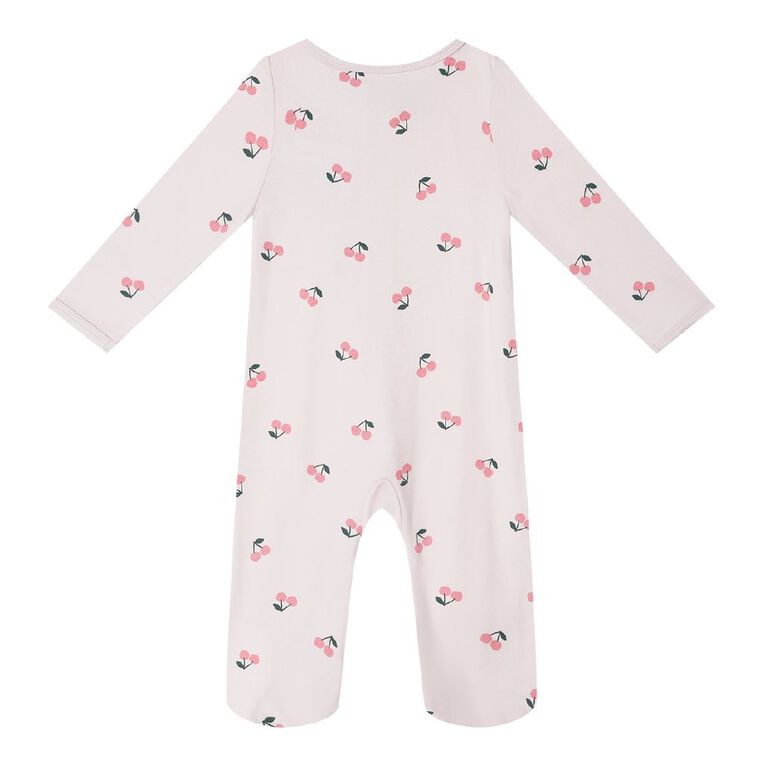 Young Original Babies' Zip-Thru Footed All-in-One, Pink Light, hi-res