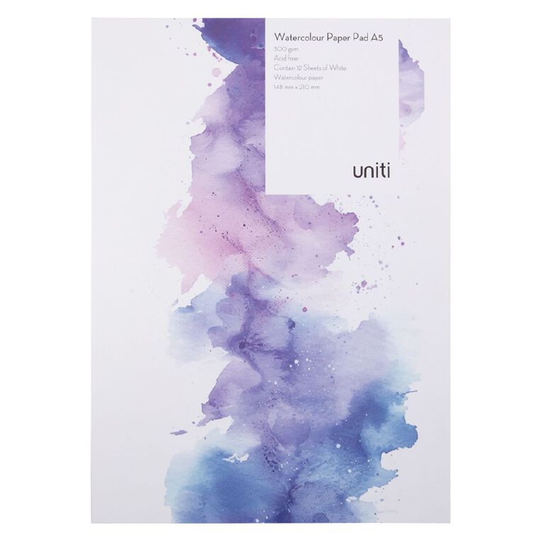 Uniti Watercolour Pad A5 300gsm, , hi-res