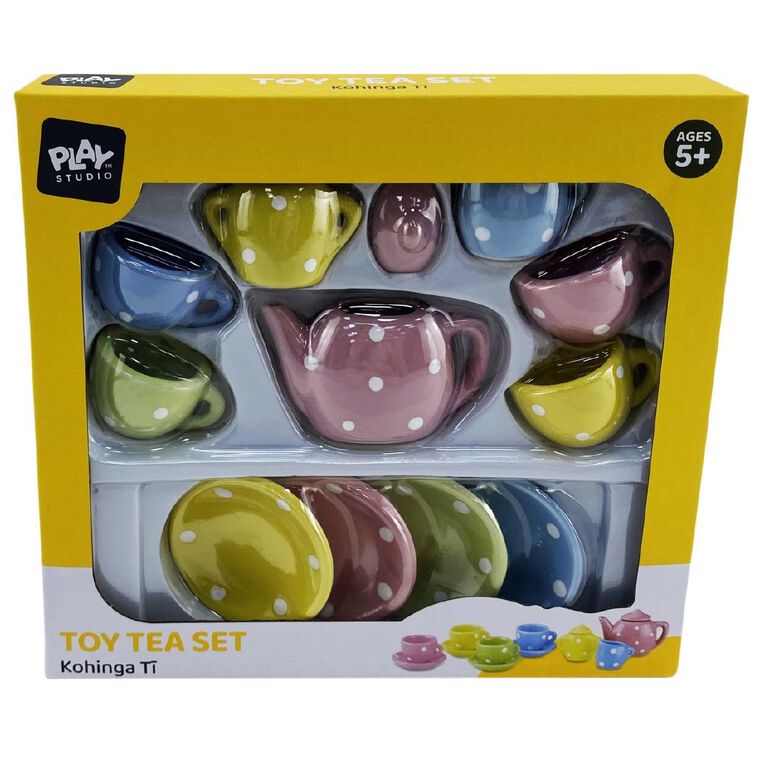 Play Studio Tea Set Polka Dot 13 Piece, , hi-res