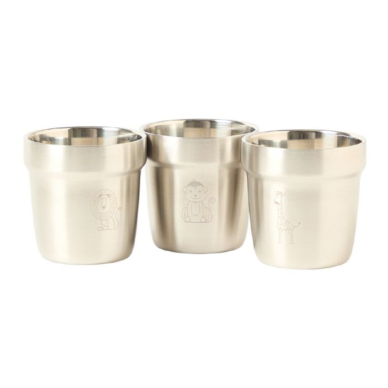 Living & Co Kids Cups Animal Stainless Steel 3 Pack, , hi-res