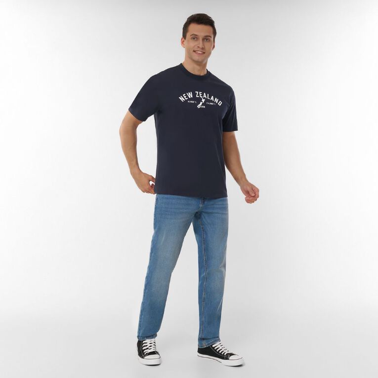 H&H Men's Relaxed Fit Graphic Tee, Blue Dark, hi-res