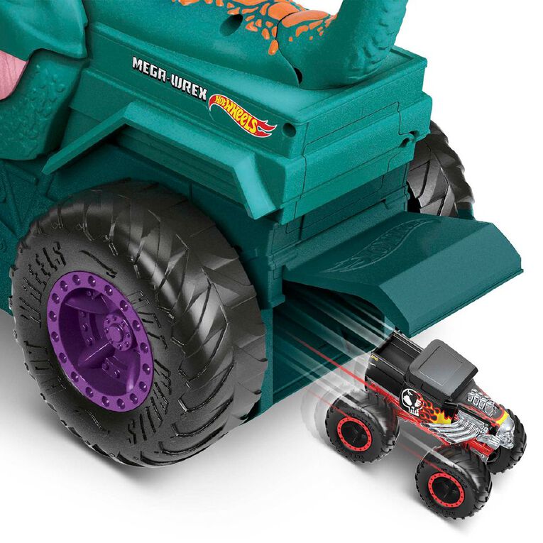 Hot Wheels Monster Trucks Car Chompin Mega T-Rex, , hi-res