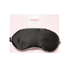 poppi satin eye mask black 1 each