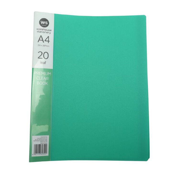 WS Colour Pop Clearbook Premium 20 Page Green, , hi-res
