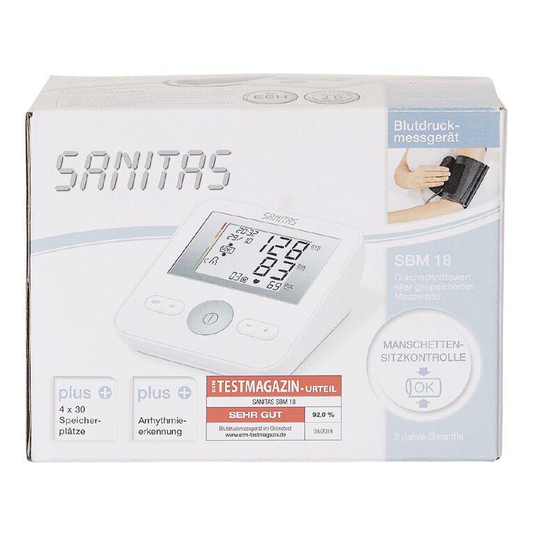 Sanitas Upper Arm Blood Pressure Monitor The Warehouse