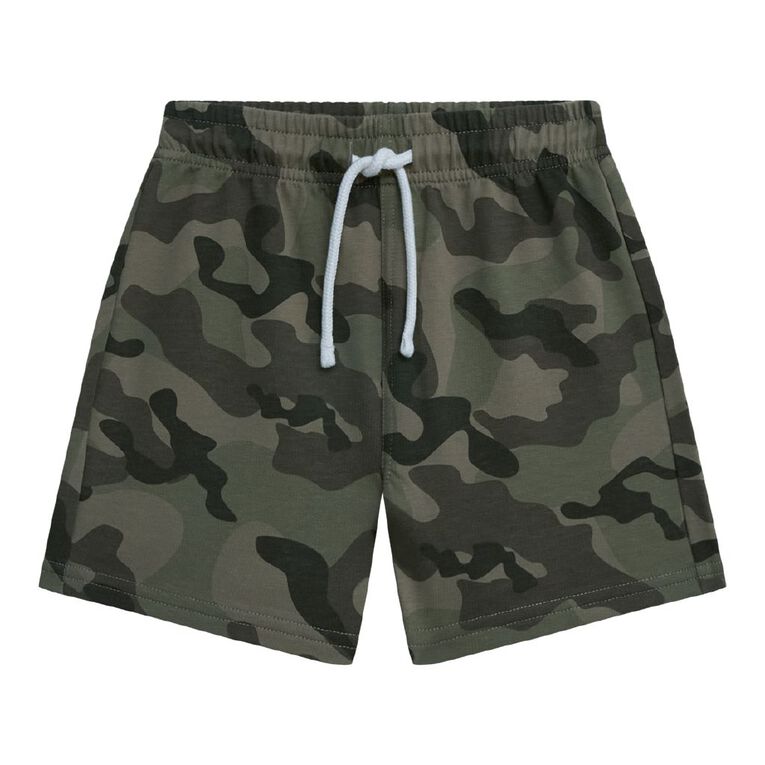 Young Original Toddler Printed French Terry Shorts, Green, hi-res