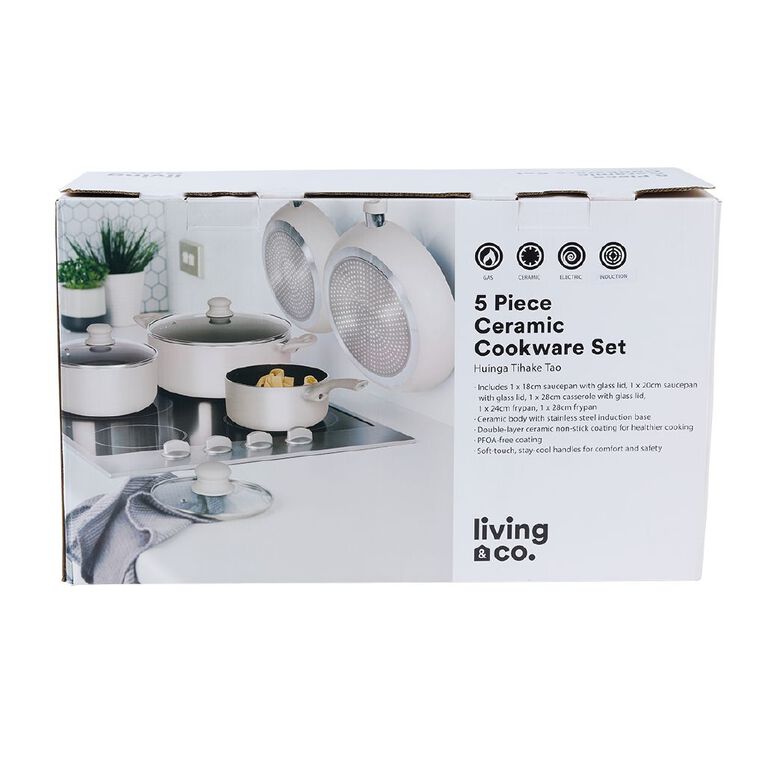 Living & Co Ceramic Cook Set Grey, , hi-res
