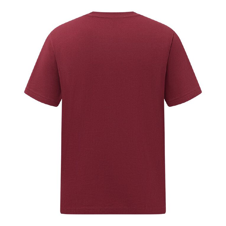 H&H Men's Regular Fit Plain Tee, Red Dark Tibetan, hi-res