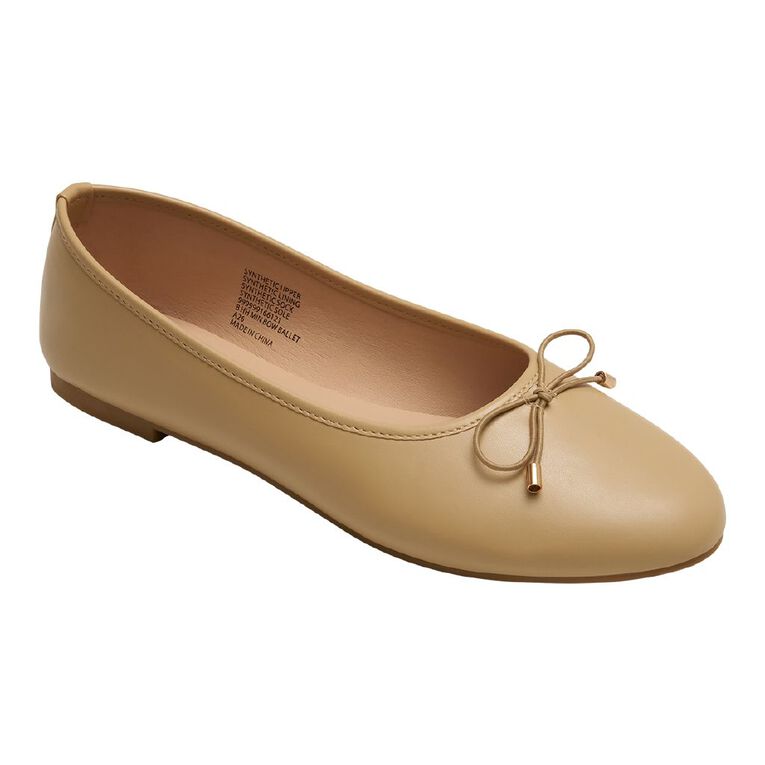 H&H Women's Minimalist Bow Ballet, Brown Light, hi-res