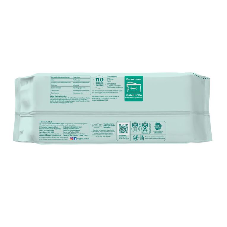 Huggies Baby Wipes Fragrance Free 80 Pack, , hi-res