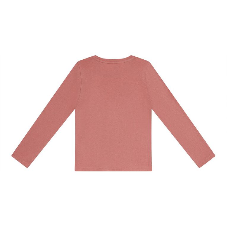 Young Original Long Sleeve Printed Tee, Pink Mid, hi-res