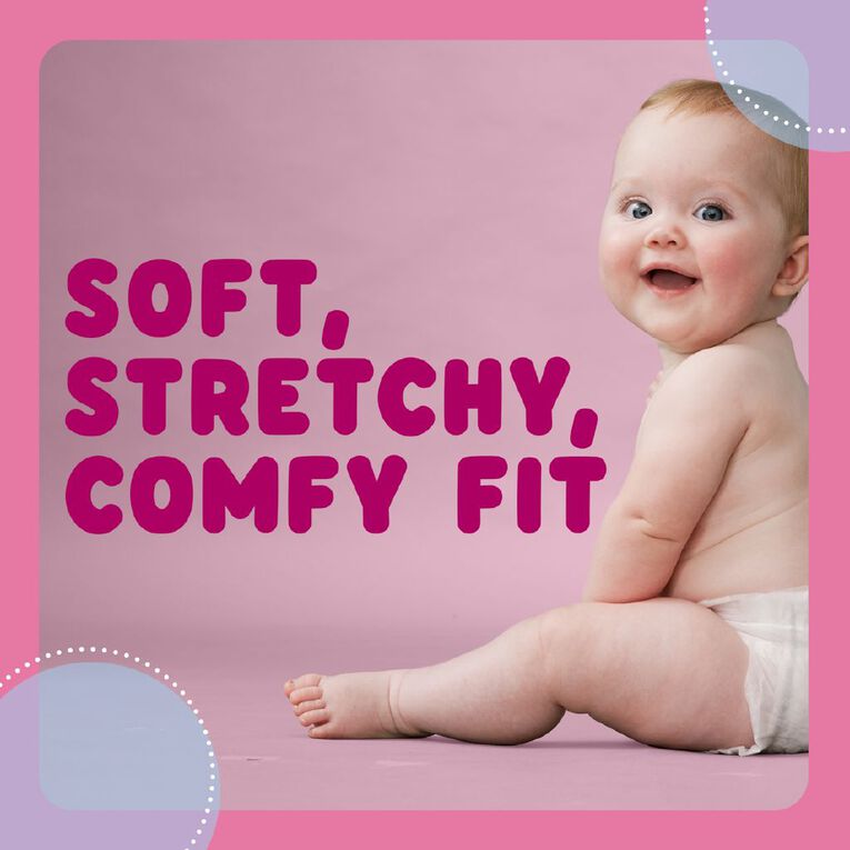 Huggies Girls' Convenience Nappy Toddler Size 4 10-15kg 18 Pack, , hi-res