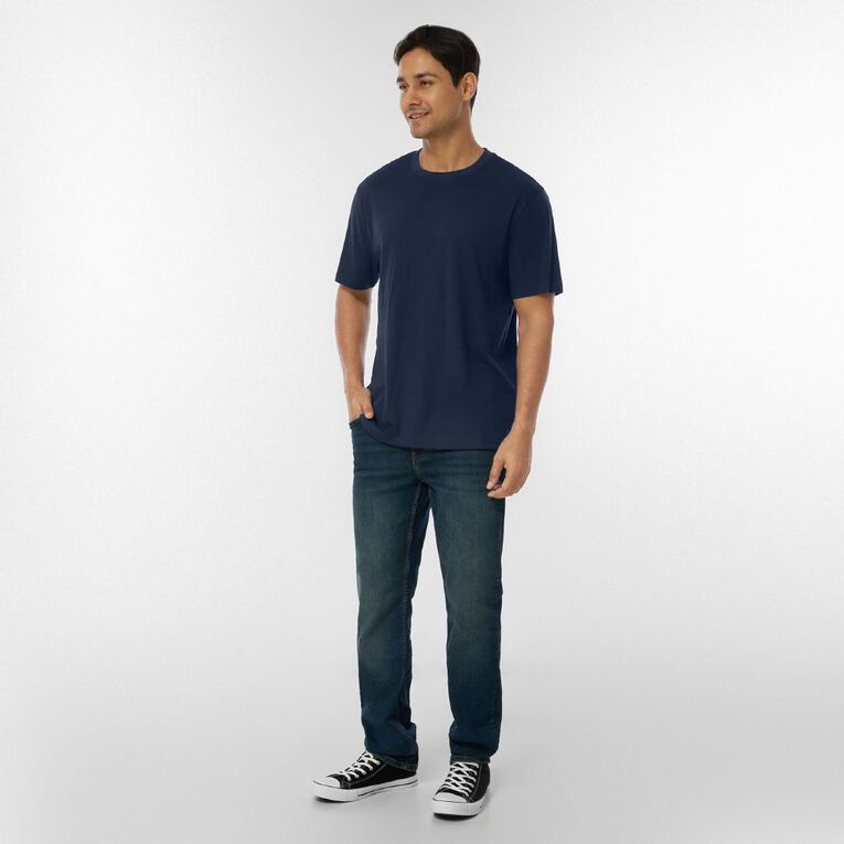 H&H Men's Regular Fit Crew Neck Tee, Blue Dark, hi-res