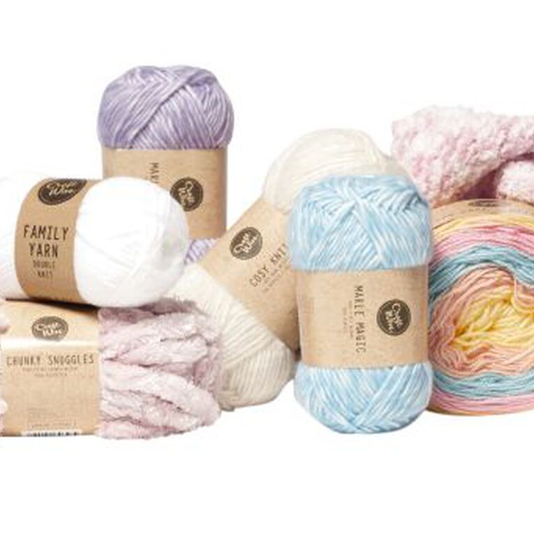 Uniti Double Knit Family Yarn White 50g, White, hi-res