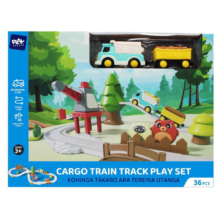 Play Studio Cargo Train Track Play Set, , hi-res