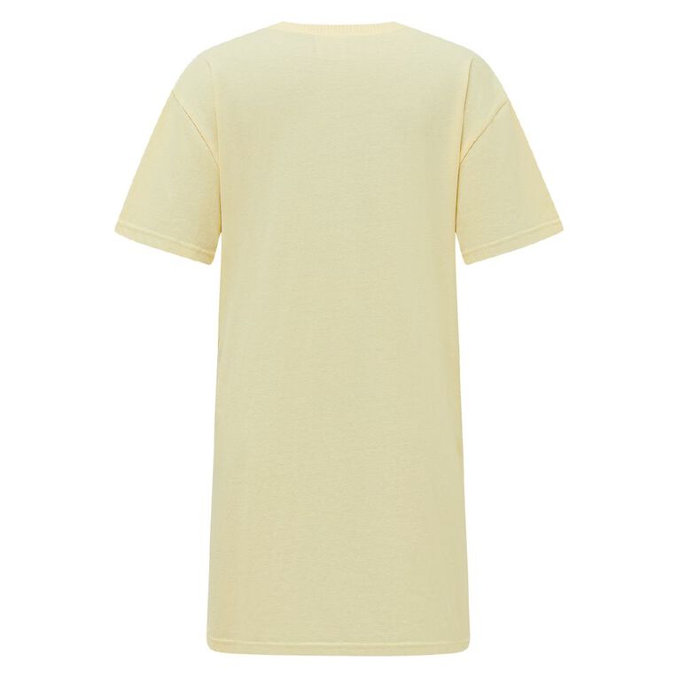 H&H Women's Boxy Tee Nightie, Yellow Light, hi-res