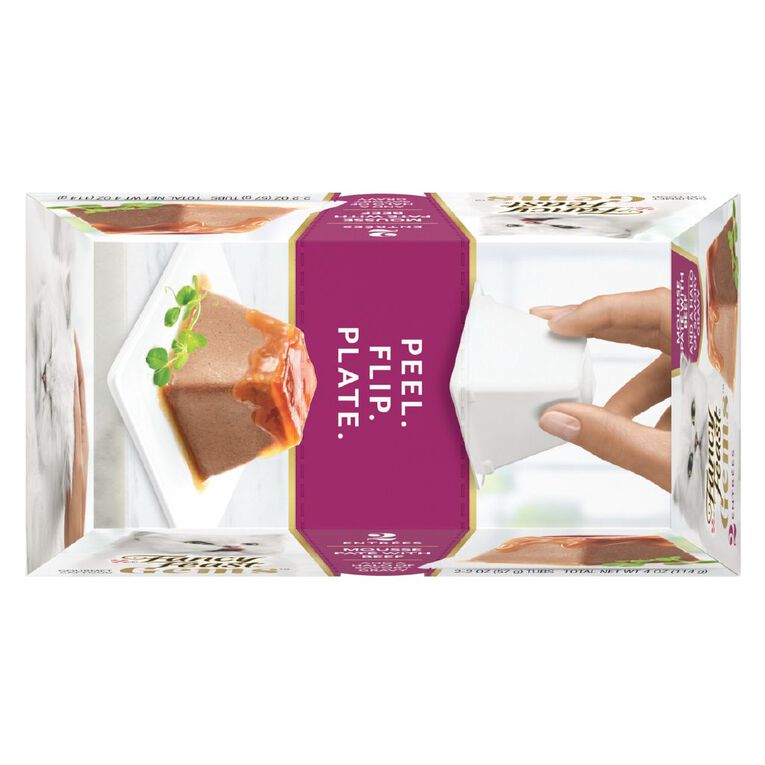 Fancy Feast Gems Beef Mousse Wet Cat Food 2 x 57g, , hi-res