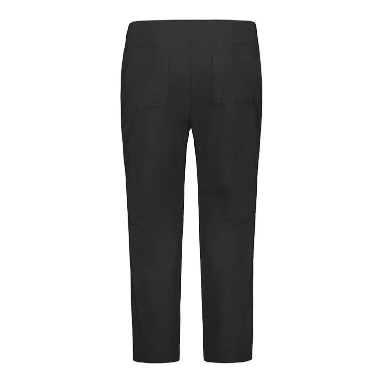 H&H Curve Women's Bengaline Straight Leg Pants, Black, hi-res