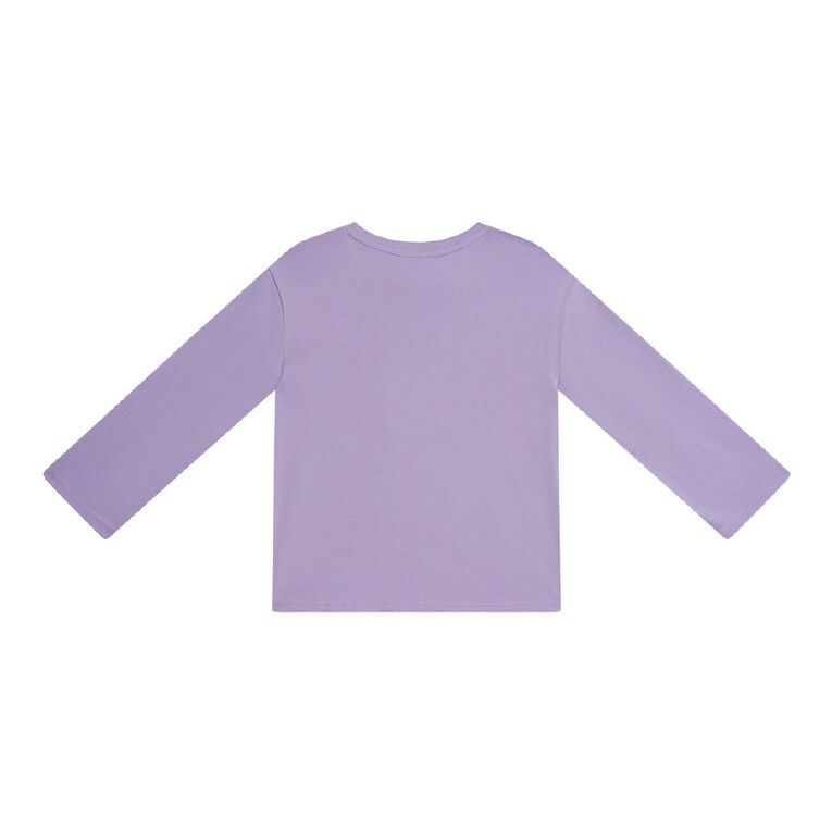 Young Original Relaxed Fit Long Sleeve Printed Tee, Purple Mid, hi-res