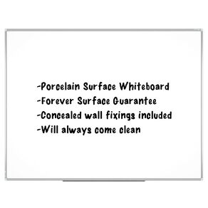 Boyd Visuals Porcelain Whiteboard 900 x 600mm