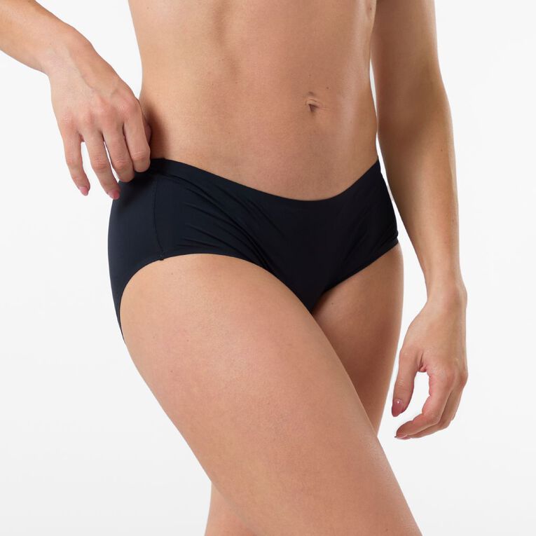 H&H Women's Micro No Show Boyleg Briefs, Black, hi-res