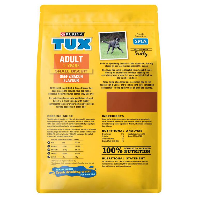 TUX Original Biscuit Beef & Bacon Flavour Dry Dog Food 2.5kg, , hi-res