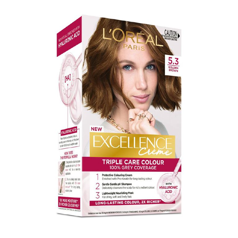L'Oreal Paris Excellence Creme Hair Colour Golden Brown 5.3, , hi-res
