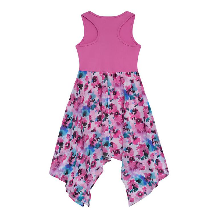 Young Original Chiffon Hanky Hem Dress, Pink Mid, hi-res