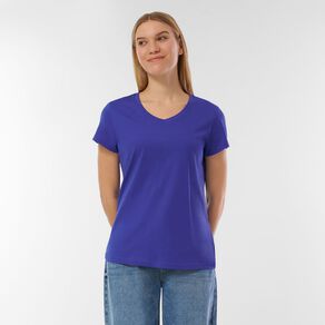 H&H Women's Short Sleeve V-Neck Cotton Tee