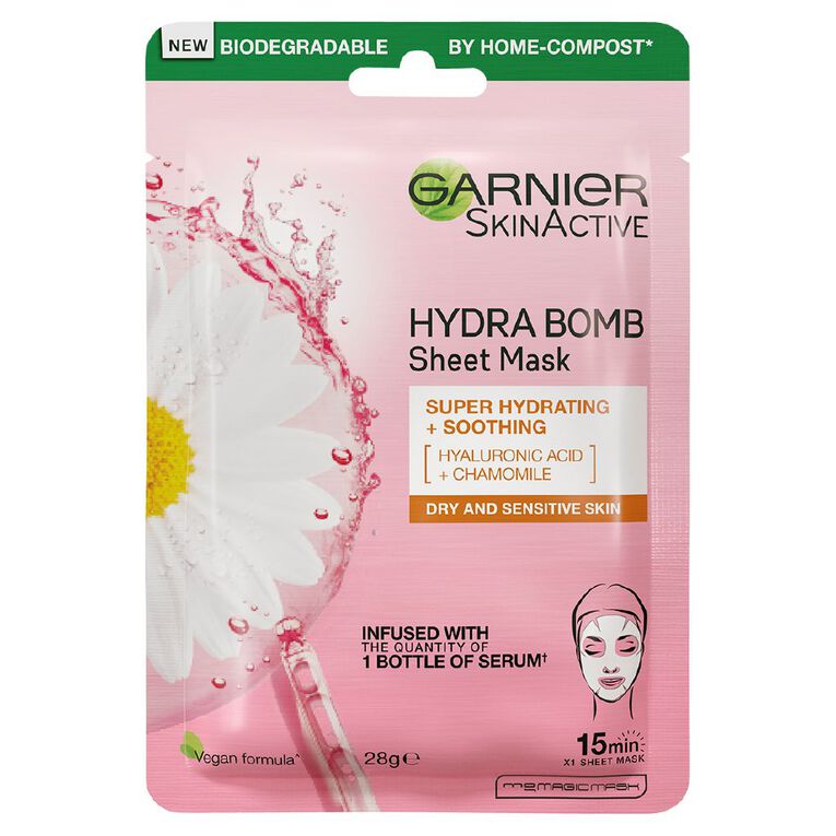 Garnier Hydrabomb Camomile Tissue Mask, , hi-res