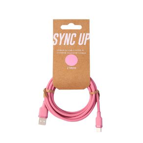 Lifestyles USB-A To USB-C 2m Pink