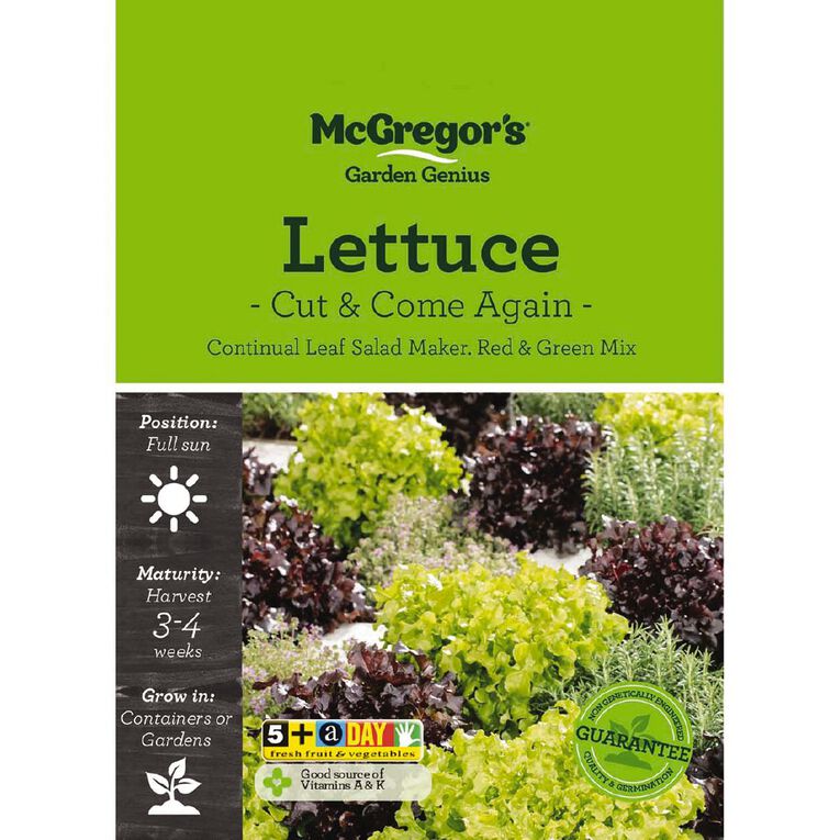 McGregor's Lettuce Cut & Come Again Seeds, , hi-res