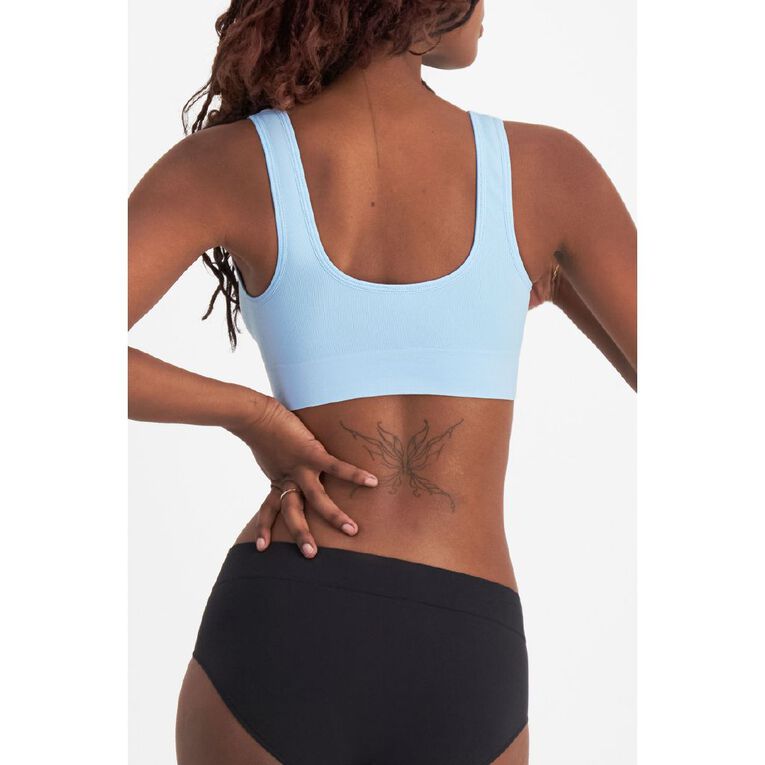 B FOR BONDS Women's Comfy Crop, Blue Light, hi-res
