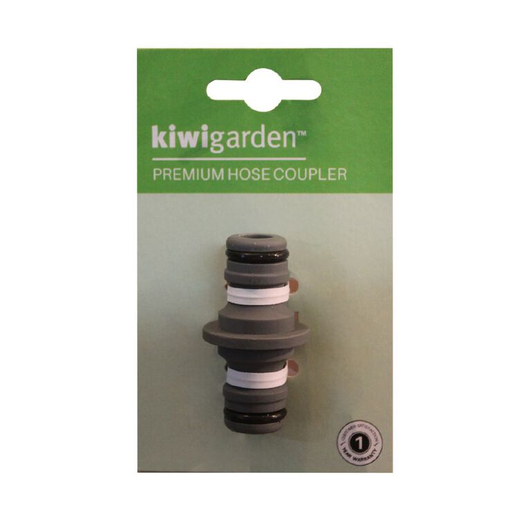 Kiwi Garden Premium Hose Coupler Grey, , hi-res