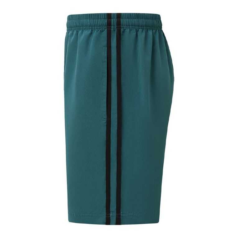 Active Intent Men's Double Stripe Shorts, Green Dark, hi-res
