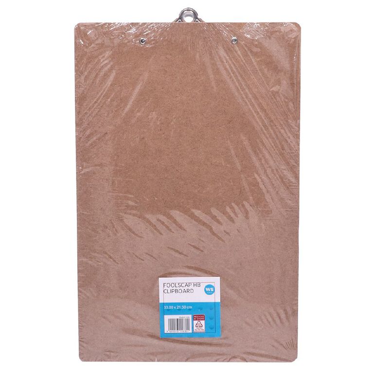 WS Foolscap Hb Clipboard 22.86cm x 39.37cm, , hi-res