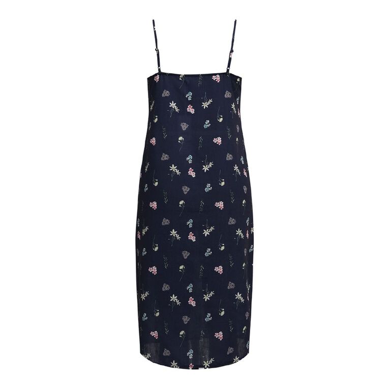 H&H Women's Amber Rixon Slip Midi Dress, Navy, hi-res